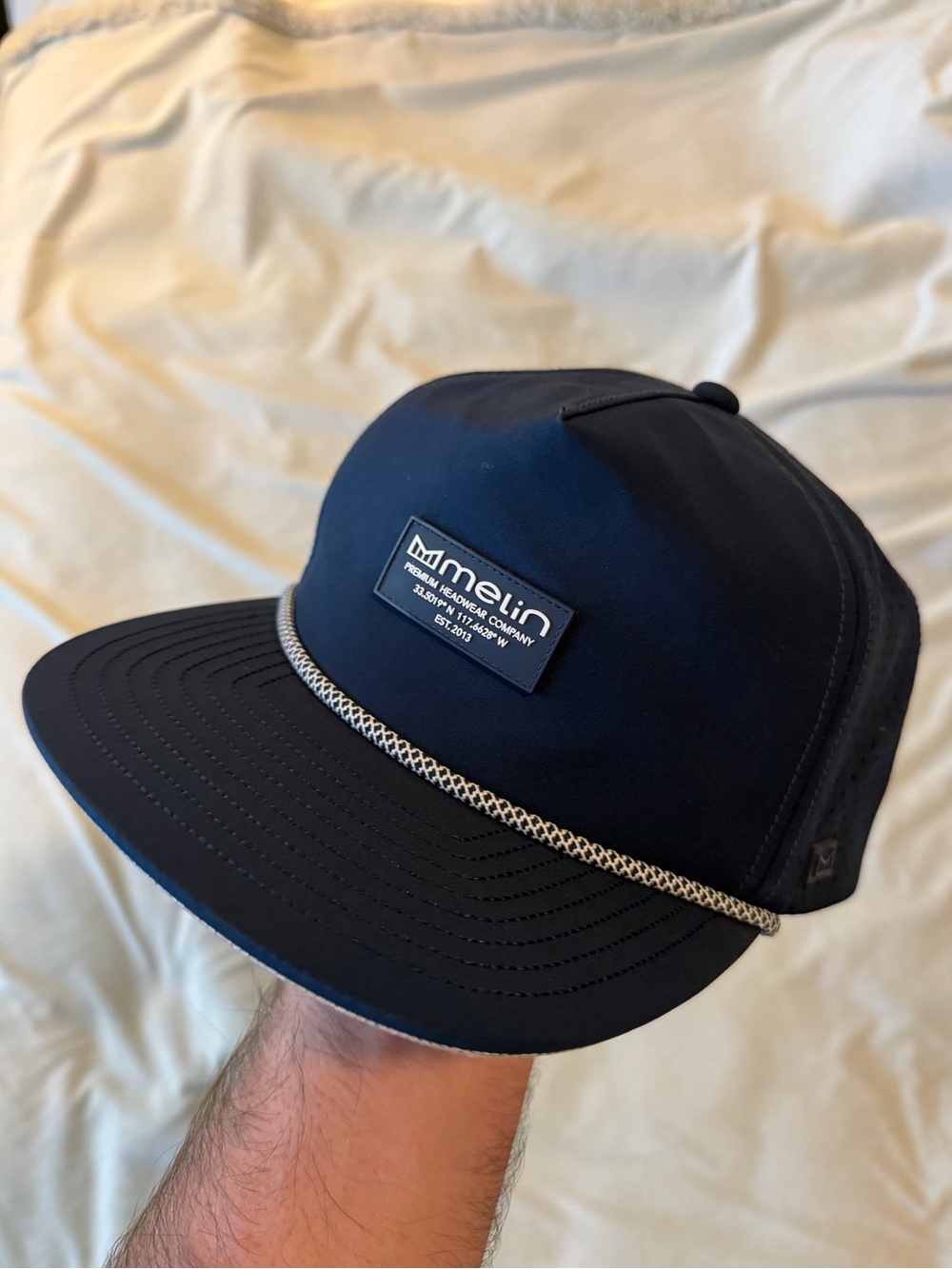 LIKE NEW EUC Melin Coronado Hydro XL hat navy blue SnapBack flat bill